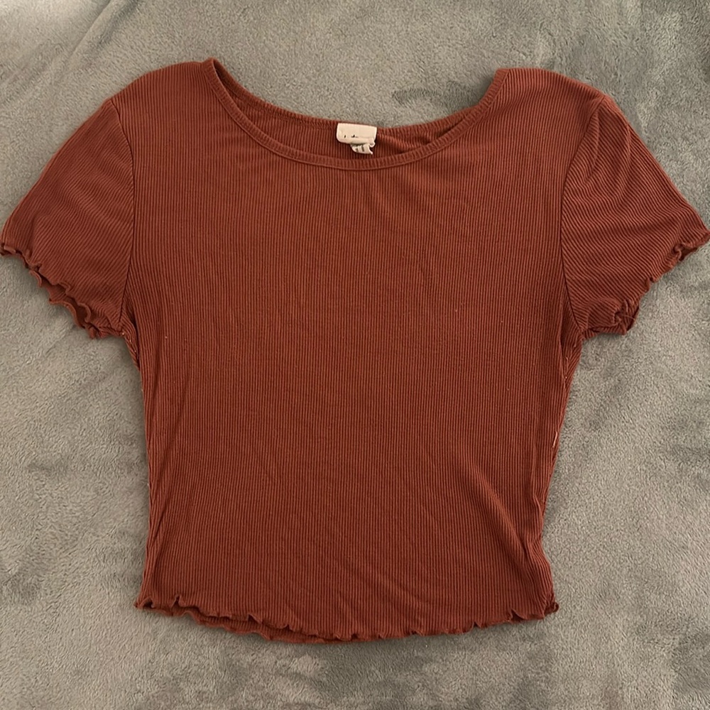 Lettuce Cut Ribbed Tee